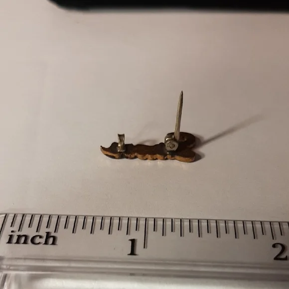 Sears Vintage 1950's Goldtone Script Micro Sized Pin - Picture 5 of 7